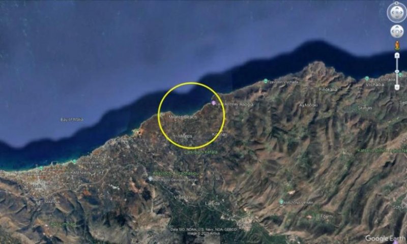 Milatos Kreta, Milatos: Grundstück direkt am Meer zu verkaufen Grundstück kaufen